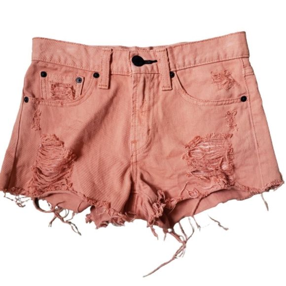 Moussy Pants - Peach Moussy vintage distressed shorts 0